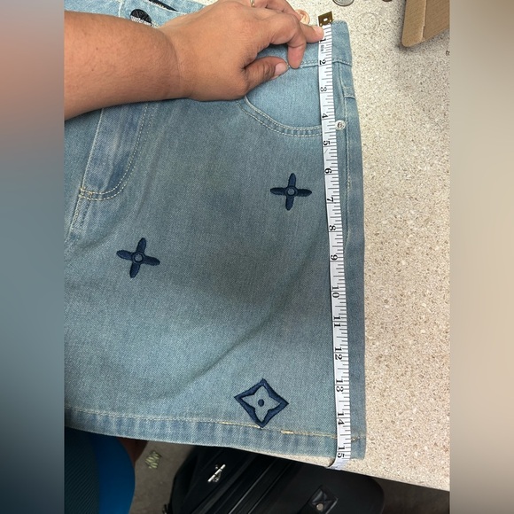 Louis Vuitton Blue A-Line Mini Skirt Casual (NWT) tag large but runs small - Picture 8 of 8